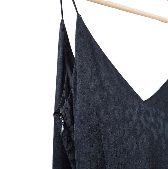 CUSHNIE for Target Black Leopard Print Gathered Asymmetrical Dress - Picture 6 of 10